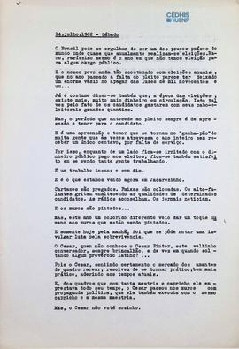Crônica | 14 de julho de 1962