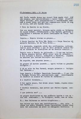 Crônica | 07 de setembro de 1962