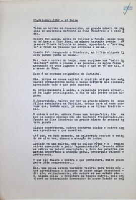 Crônica | 05 de setembro de 1962