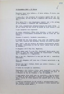 Crônica | 01 de novembro de 1962