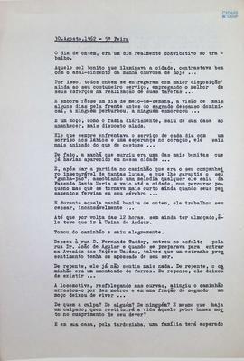 Crônica | 30 de agosto de 1962