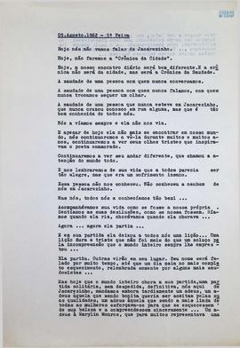 Crônica | 09 de agosto de 1962