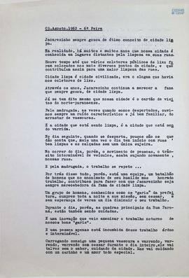 Crônica | 03 de agosto de 1962