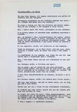 Crônica | 19 de julho de 1962
