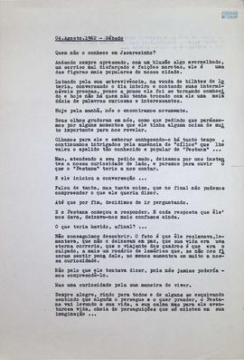 Crônica | 04 de agosto de 1962