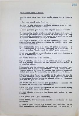Crônica | 08 de setembro de 1962
