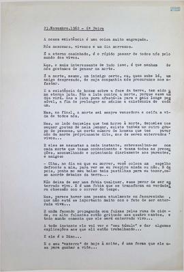 Crônica | 23 de novembro de 1962