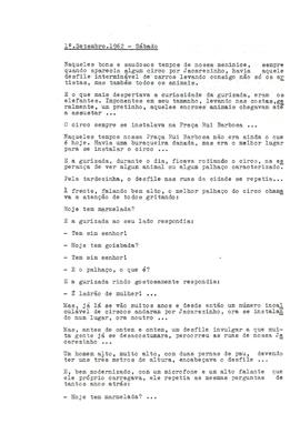 Crônica | 01 de setembro de 1962