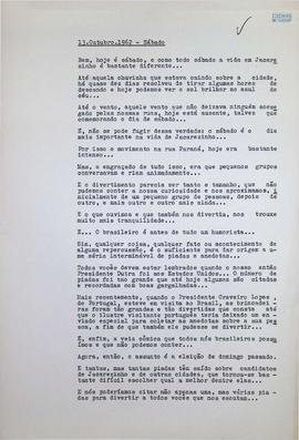 Crônica | 13 de outubro de 1962