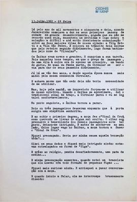 Crônica | 13 de julho de 1962