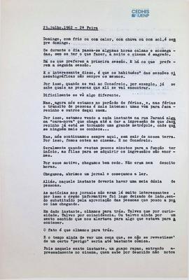 Crônica | 23 de julho de 1962
