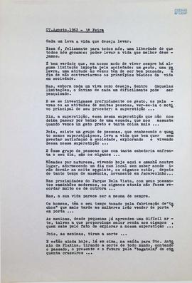 Crônica | 07 de agosto de 1962