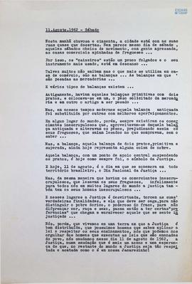 Crônica | 11 de agosto de 1962