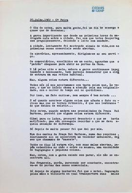 Crônica | 20 de julho de 1962