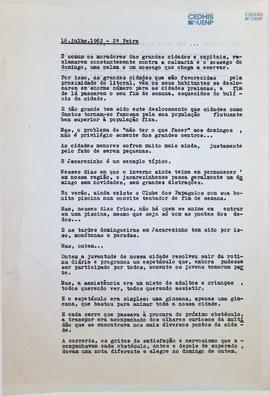 Crônica | 16 de julho de 1962