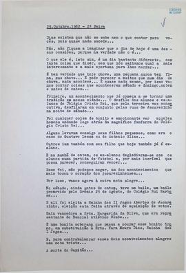 Crônica | 29 de outubro de 1962