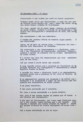 Crônica | 06 de dezembro de 1962