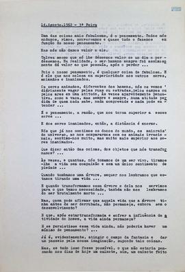 Crônica | 14 de agosto de 1962