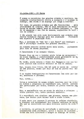 Crônica | 16 de julho de 1962