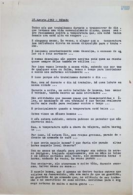 Crônica | 18 de agosto de 1962